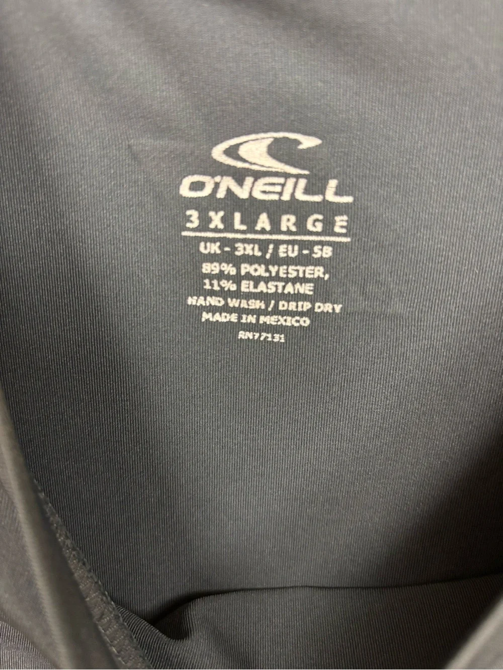 O’Neill Men’s 3XL 24/7 Sun Tee Rash Guard Shirt UPF 50+ Gray Red NWOT